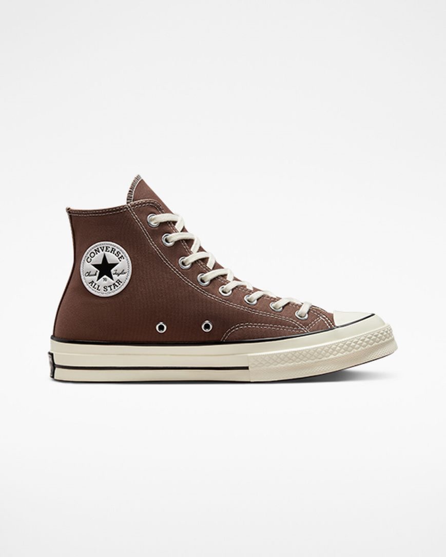 Men\'s Converse Chuck 70 Vintage Canvas High Top Shoes Brown / Black | AU 04CE9R